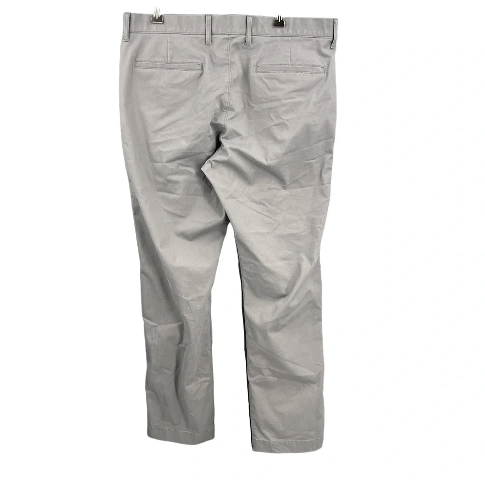 J.Crew Flex Straight Fit Chino‎ Pants Gray W35 L32 Cotton Blend Casual Work